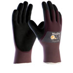Montagehandschuh für ölige Bedingungen MaxiDry 3/4 getaucht, violett-schwarz,