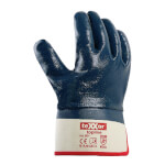 Texxor 2331 topline Arbeitshandschuh beige blau mit Nitril vollbeschichtet, sehr robust