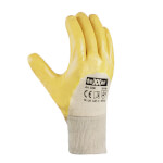 Texxor 2356 Arbeitshandschuh beige gelb mit Nitril 3/4 beschichtet und Strickbund