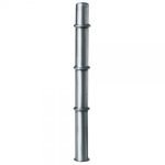 Absperrpfosten Edelstahlsperrpfosten, Rundkopf