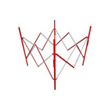 Schachtabsperrung rot/weiß zum Sichern von Gefahrenstellen wie Schächten und Gullis