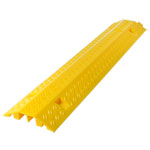 Kunststoffkabelbrücke gelb mit zwei Kabelkanälen