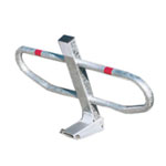 Parkbügel mit Profilzylinder gleichschließend Mittelpfosten federnd bis 45 Grad