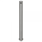 Edelstahlpoller Easy Twist, mit Flachkopf Bodenhülse mit Dreh-Klemmverschluss und Dreikantschloss