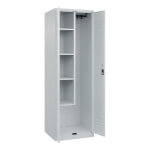 C+P Putzmittel-Spind Classic PLUS 4 Einlegeböden mit Trennwand und Garderobenstange