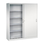 C+P Stahl-Schiebetürenschrank Acurado 2000 8 Einlegeböden mit Trennwand