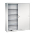 C+P Stahl-Schiebetürenschrank Acurado 2000 8 Einlegeböden mit Trennwand