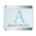CLEAR Infotafeln  elegantes Design, edle Befestigungselemente: