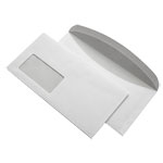 Kuvertier-Briefumschläge C6/5 weiß mit Fenster Papiergewicht: 75g, mit Nassklebegummierung