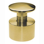 Messinghalter für Schilder hochwertiger Wandhalter, Kopf flach,