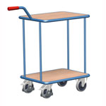 Griffroller Magazinwagen Transportwagen VARIOFIT Griffrollern mit 2 Holzladeflächen