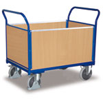 Transportwagen VARIOFIT  Vierwandwagen mit pulverbeschichtet enzianblau,