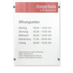 CRYSTAL SIGN Infotafeln DURABLE, Infotafel, hochwertiges Acrylglas, A3 quer,