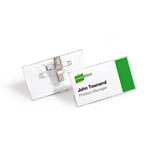Namensschilder Acryl mit Kombiklemme,
