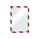 DURABLE Informationsrahmen DURAFRAME Magnetic Security A4, rot/weiß,