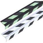 Antirutsch-Treppenkantenprofil, Doppelstreifen, Universal, Farbe Antirutschbelag: nachleuchtend, schwarz/gelb,