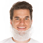 Franz Mensch Bartschutz weiß latexfrei, luftdurchlässig, angenehm zu tragen, mit Gummiband