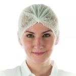 Franz Mensch Einweg-Haube Baretthaube Haarnetz weiß latexfrei, luftdurchlässig, elastisches Band