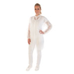 Franz Mensch Einwegkittel Besucherkittel weiß luftdurchlässig mit Druckknöpfen