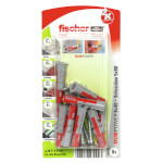 fischer DuoPower 8 x 40 S zwei Komponenten Klapp-, Spreiz- und Knotdübel mit Schrauben