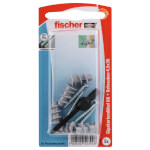 fischer Gipskartondübel GK S Nylondübel mit Schraube für Gipskarton- und Gipsfaserplatten