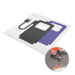 PREMARK thermoplastische Bodenmarkierung Ladestation E-Auto, zur Kennzeichnung von Parkflächen mit Ladesäule