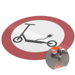 Premark thermoplastische Bodenmarkierung Verbot der Durchfahrt von E-Scooter