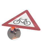 Premark thermoplastische Bodenmarkierung Radverkehr Aufstellung rechts VZ 138-10