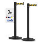 Sparset 2x schwarzer Gurtpfosten hochwertiger Metallpfosten schwarz, Gurt in verschiedenen Farben