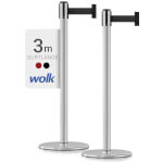 Sparset 2x Gurtpfosten Edelstahl gebürstet hochwertiger Metallpfosten, Gurt in verschiedenen Farben