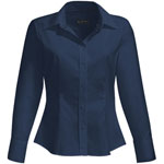 Hakro Damenbluse Business marineblau bügelfrei, klassisch geschnitten, formstabil und strapazierfähig