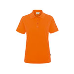 Hakro Damen-Poloshirt performance orange funktionelles Piqué-Poloshirt mit Knopfleiste