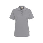 Hakro Damen-Poloshirt performance mittelgrau funktionelles Piqué-Poloshirt mit Knopfleiste