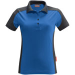 Hakro Damen-Poloshirt contrast performance royalblau kontrastfarbige Einsätze an Seiten, Schultern und Ärmeln