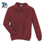 Hakro Zip-Sweatshirt weinrot aus strapazierfähigem Mischgewebe