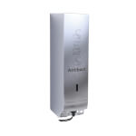 CWS 7022000 Edelstahl Seifenspender Antibact Slim mit Armhebel, Füllstandsanzeige und Hinweisen zum Händewaschen