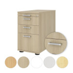 Hammerbacher Standcontainer Solid mit Chromgriff mit 4 Schubladen und Hängeregister