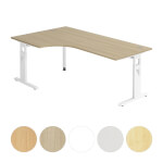 Hammerbacher Winkeltisch O-Serie 200x120 90° höheneinstellbar mit Rasterung 1 cm