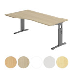 Hammerbacher Schreibtisch O-Serie 180x100/80 höheneinstellbar mit Rasterung 1 cm