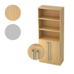 Hammerbacher Kombischrank Solid mit Chromgriff 5 Ordnerhöhen und 2 mit Türen