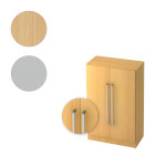 Hammerbacher Schrank Solid mit Chromgriff 3 Ordnerhöhen und Türen