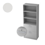 Hammerbacher Kombischrank Solid mit Relinggriff 5 Ordernhöhen und 2 Hängeregisterauszügen