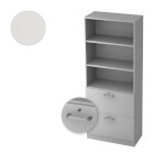 Hammerbacher Kombischrank Solid mit Chromgriff 5 Ordernhöhen und 2 Hängeregisterauszügen