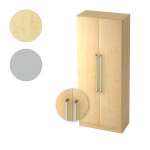 Hammerbacher Schrank Solid mit Chromgriff 5 Ordnerhöhen und Türen