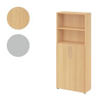 Hammerbacher Kombischrank Basic mit Bogengriff mit 5 Ordnerhöhen und 2 mit Türen