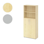 Hammerbacher Kombischrank Basic mit Bogengriff mit 5 Ordnerhöhen und 2 mit Türen