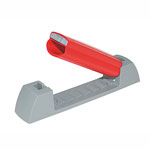 Kabelclips Serpa Kabelclip, Grundkörper: hellgrau, Verschluss rot,