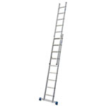 Krause Stabilo Aluminium-Schiebeleiter, einteilig Sprossenanzahl 2 x 9, Arbeitshöhe 5,5 m