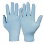Arbeitshandschuhe Chemikalienschutz Einmalschutzhandschuh KCL Dermatril, Farbe: blau,