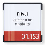 SignCode Wall Türschild mit Kunststoffabdeckung und Aluminiumrahmen für Papiereinlagen